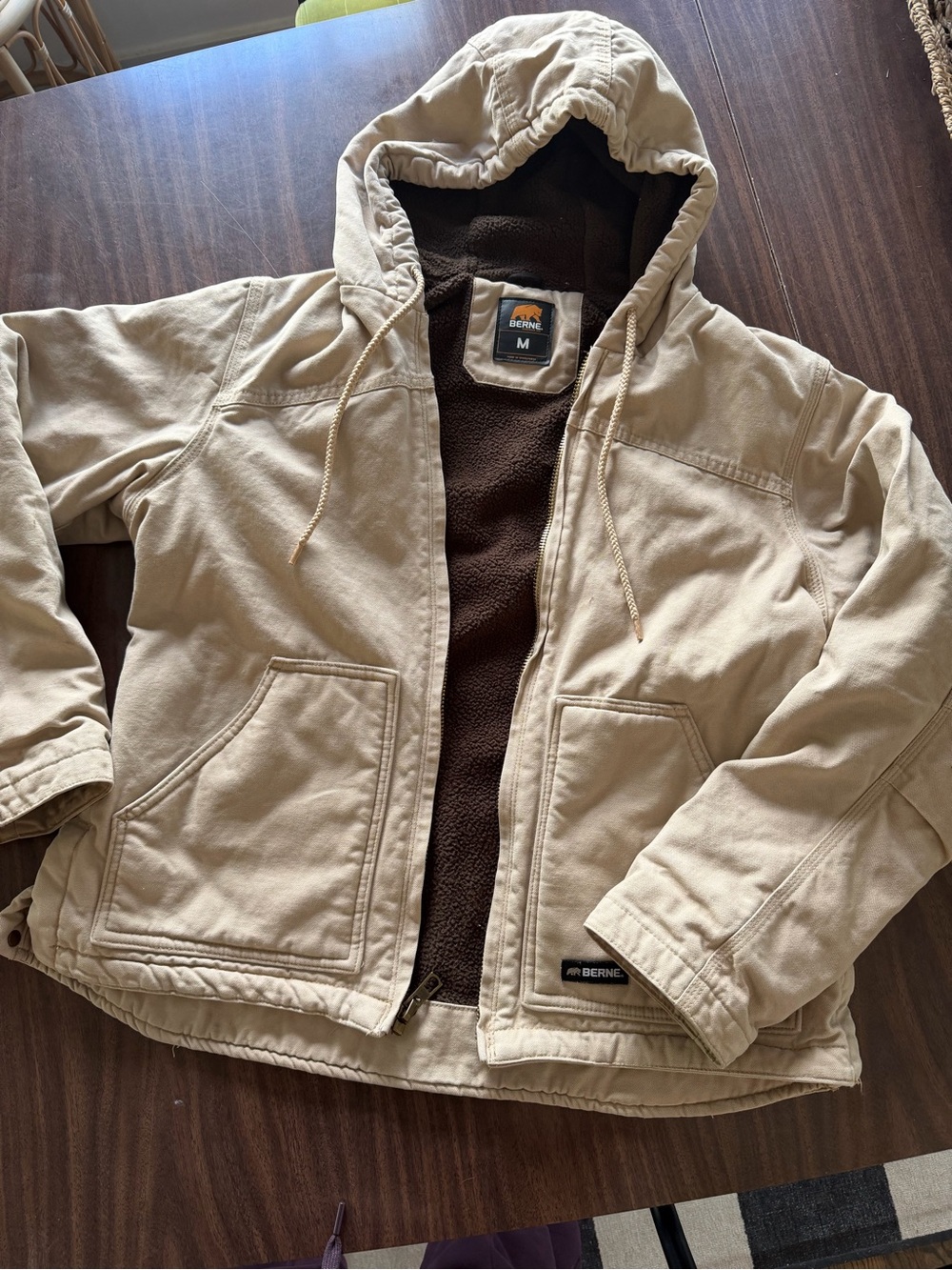 Berne Heartland Washed Duck Hooded Work Jacket